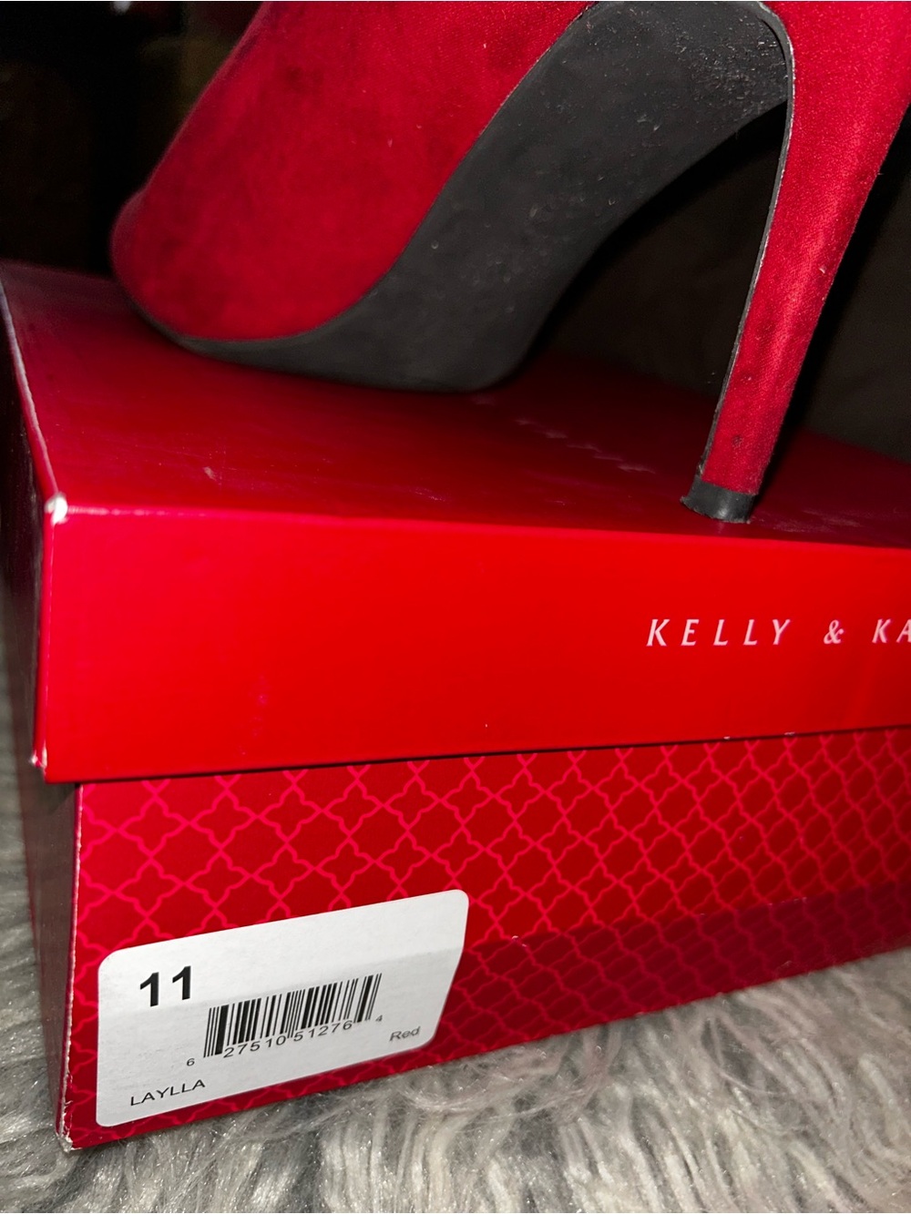 Kelly & Katie Red Suede High-Heel Ankle Booties - Picture 6 of 7